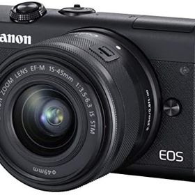 【中古】Canon ミラーレス一眼カメラ EOS M200 標準ズームキット ブラック EOSM200BK-1545ISSTMLK