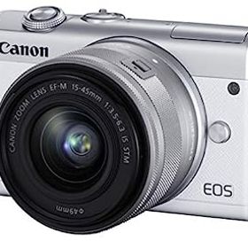 【中古】Canon ミラーレス一眼カメラ EOS M200 標準ズームキット ホワイト EOSM200WH-1545ISSTMLK