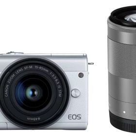 【中古】Canon キヤノン EOS M200 ダブルズームキット ホワイト