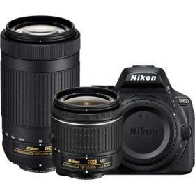 【中古】 Nikon D5600 デジタル一眼レフカメラ 18-55mm VR & 70-300mm DX AF-P レンズ付き - (リニューアル)