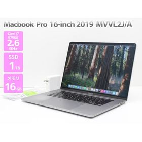 Apple Macbook Pro 16-inch, 2019 MVVL2J/A シルバー Core i7 9750H 2.6GHz メモリ16GB SSD1TB AMD Radeon Pro 5300M Cランク N14H 中古