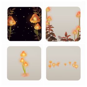 ヒカリノキノコ4種セット | リヴリーアイランドのアイテム、RMTの販売・買取一覧