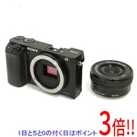 【エントリーで5倍！11/20 20:00〜11/27 01：59まで！】【中古】SONY α6000 パワーズームレンズキット ILCE-6000L/B 海外版