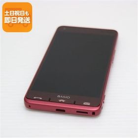 超美品 KYV43 BASIO3 レッド スマホ 即日発送 スマホ 白ロム 中古 au KYOCERA あすつく 土日祝発送OK