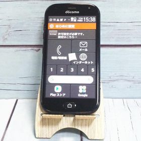 docomo F-01L 富士通 ブラック らくらくスマートフォン me 本体 白ロム SIMロック解除済み SIMフリー C580492
