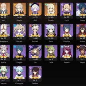 👑 👑 アジア冒険ランク50 👑 5xファイブ星5 👑 21チャーズ👑 Qiqi 👑アルベド👑ジャン 👑