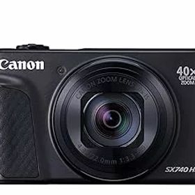 【中古】Canon コンパクトデジタルカメラ PowerShot SX740 HS ブラック 光学40倍ズーム/4K動画/Wi-Fi対応 PSSX740HSBK