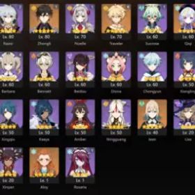 👑 👑 アジア冒険ランク49 👑 5xファイブ星5 21👑チャーズ👑ジャン👑 Qiqi 👑鍾離 👑