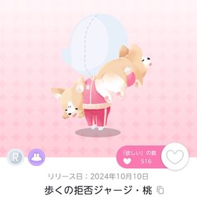 DF13 歩くの拒否ジャージ・桃 | ポケコロツイン(ポケツイ)のアイテム、RMTの販売・買取一覧