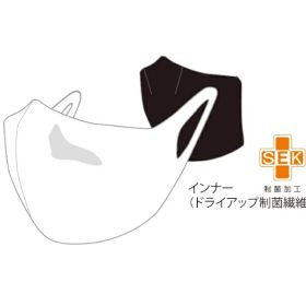 スポーツマスク ランニングマスク 夏用 通気性抜群 子供には大きめ 洗える オンヨネ onyone ハイブリッドタイプ マスクSK（ドライアップ制菌繊維）秋冬 健康ケアグッズ OMA20MK2-WHTBLK(ホワイト×ブラック)