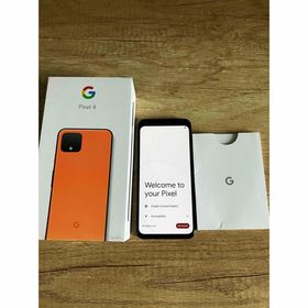 グーグルピクセル(Google Pixel)のgoogle pixcel4 オレンジ 本体(スマートフォン本体)