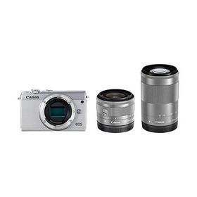Canon ミラーレス一眼カメラ EOS M100 ダブルズームキット ホワイト EOSM100WH-WZK