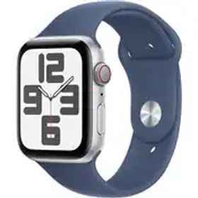 アップル Apple Apple Watch SE 第2世代 （GPS + Cellularモデル）- 44mmシルバーアルミニウムケースとデニムスポーツバンド - M/L MXGQ3J/A