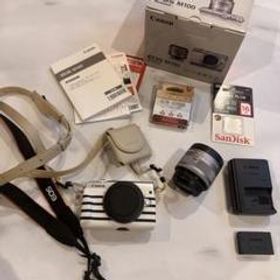 美品 Canon EOS M100 ホワイト カメラ ミラーレス一眼