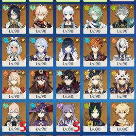 【5神】☆5x34 マーヴィカ 鍾離 雷電将軍 ナヒーダ フリーナ 万葉 夜蘭+若水 アルレッキーノ | 原神のアカウントデータ、RMTの販売・買取一覧