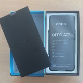 オッポ(OPPO)のOPPO A77 ブルー SIMフリー 美品(スマートフォン本体)