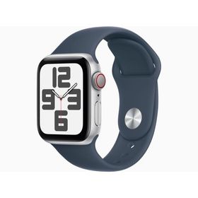 Apple MRGM3J/A Apple Watch SE 第2世代 GPS + Cellularモデル 40mmシルバーアルミニウムケースとストームブルースポーツバンド M/L 新品 送料無料