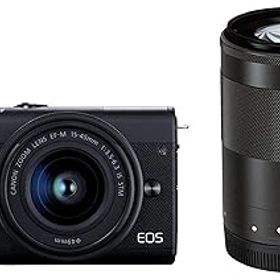 【中古】Canon ミラーレス一眼カメラ EOS M200 ダブルズームキット ブラック EOSM200BK-WZK