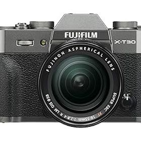 【中古】富士フイルム(FUJIFILM) ミラーレス一眼カメラ X-T30レンズキット チャコールシルバー X-T30LK-CS