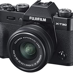 【中古】FUJIFILM ミラーレス一眼カメラ X-T30XCレンズキット ブラック X-T30LK-1545-B