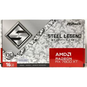 中古 グラフィックボード ASRock Radeon RX 7800 XT Steel Legend 16GB OC RX7800XT SL 16GO 16GB/GDDR6/DPx3 HDMIx1