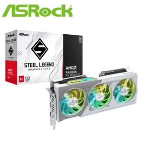 ASRock｜アスロック ASRock Radeon RX 9060XT Steel Legend 8G OC グラフィックボード（ホワイト） RX9060XTSL8GO