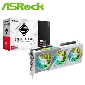 ASRock｜アスロック ASRock Radeon RX 9060XT Steel Legend 8G OC グラフィックボード(ホワイト) RX9060XTSL8GO 返品種別B