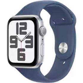 アップル Apple Apple Watch SE 第2世代 （GPSモデル）- 44mmシルバーアルミニウムケースとデニムスポーツバンド - S/M MXEQ3J/A