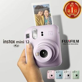 チェキ INSTAX mini 12 16791493チェキカメラ 写真 mini12 アナログ プリント インスタントカメラ フィルムカメラ かわいい FUJIFILM カラフル 富士フイルム パステルブルー ブロッサムピンク ミントグリーン クレイホワイト ライラックパープル