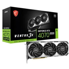 【中古】（新古品） MSI GeForce RTX 4070 SUPER 12G VENTUS 3X OC ゲーミンググラフィックスカード - 12GB GDDR6X PCI Express Gen 4 192ビット 3x DP v 1.4a, HDMI 2.1a (4K & 8K HDR対応)