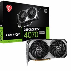 MSI Gaming RTX 4070 Super 12G Ventus 2X OC グラフィックスカード (NVIDIA RTX 4070 スーパー、192ビット、エクストリームクロック:2520MHz、12GB GDRR6X 21Gbps、HDMI
