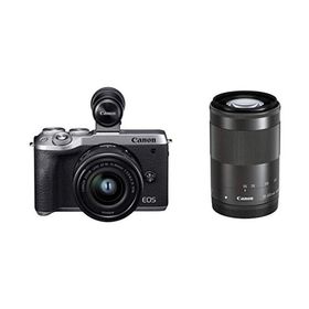 Canon ミラーレス一眼カメラ EOS M6 Mark II ダブルズームEVFキット シルバー EOSM6MK2SL-WZEVFK