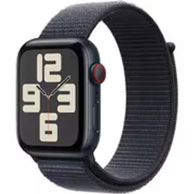 アップル Apple Apple Watch SE 第2世代 （GPS + Cellularモデル）- 44mmミッドナイトアルミニウムケースとインクスポーツループ MXGN3J/A