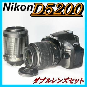 望遠Wレンズキット⭐Nikon D5200 美品 初心者セット⭐ 一眼レフ(デジタル一眼)