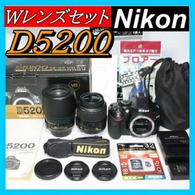 Nikon D5200望遠レンズキット⭐S回数少 美品 初心者セット⭐ 一眼レフ(デジタル一眼)