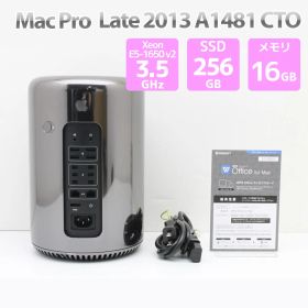 Apple Mac Pro Late 2013 A1481 CTO デスクトップパソコン Xeon E5-1650 v2 3.5GHz搭載 メモリ 16GB SSD 256GB AMD FirePro D300 2GB（デュアル）搭載 アップル マックプロ Cランク X76T 中古