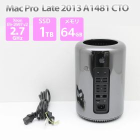 Apple Mac Pro Late 2013 A1481 CTO デスクトップパソコン Xeon E5-2697 v2 2.7GHz メモリ 64GB SSD 1TB AMD FirePro D500 3GB（デュアル）搭載 アップル マックプロ Cランク M81H 中古