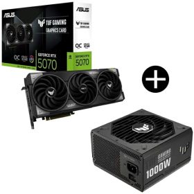 ASUS TUF-RTX5070-O12G-GAMING グラフィックカード + TUF-GAMING-1000G ブラック 電源ユニット セット