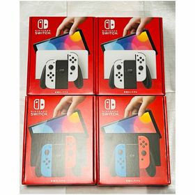 ニンテンドースイッチ(Nintendo Switch)のニンテンドースイッチ 有機EL ブルーレッド ホワイト 4セット 新品未開封 (家庭用ゲーム機本体)