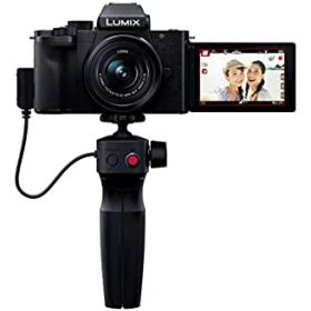 【中古】(非常に良い)パナソニック Vlog ミラーレス一眼カメラ ルミックス G100V 標準ズームレンズキット ブラック DC-G100V-K