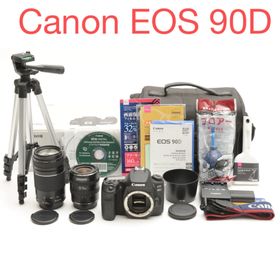 キヤノン(Canon)の保証付き/Canon EOS 90D標準&望遠ダブルレンズセット(デジタル一眼)
