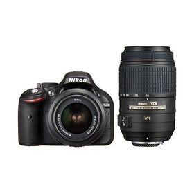 中古 １年保証 美品 Nikon D5200 18-55mm 55-300mm VR ブラック ダブルズームキット