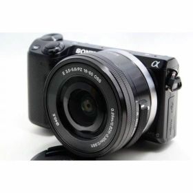 【中古】ソニー SONY NEX-5T ブラック レンズセット 美品 ストラップ付き