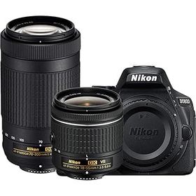 【中古】Nikon D5600 デジタル一眼レフカメラ 18-55mm VR & 70-300mm DX AF-P レンズ - リニューアル