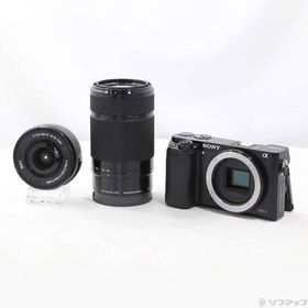 〔中古〕SONY(ソニー) α6000 ILCE-6000Y ブラック ダブルズームレンズキット〔348-ud〕