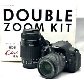 極美品！Canon EOS Kiss X7iダブルズームレンズキットレンズセット(デジタル一眼)