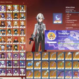 🔥 【アジア】AR60💎48 レジェンド🔥アルレッキーノ🔥ヌヴィレット🔥フリーナ🔥シロネン🔥アルベド🔥ウェンティ🔥閑雲🔥申鶴🔥鍾離🔥アセップ🔥タルタリヤ🔥雷電将軍🔥スチュアート✨66 ゴールド 星