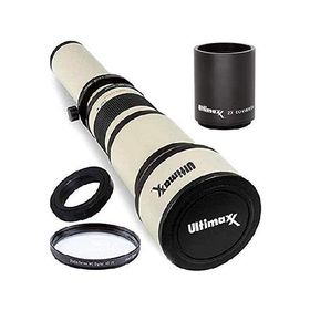 Ultimaxx 650-1300mm 望遠ズームレンズセット Nikon D7500, D600, D610, D700, D800, D810, D850, D3100, D3200, D300, D3400, D5100, D5200, D500, D500, D5600
