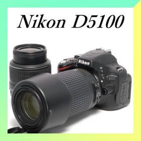 ニコン(Nikon)の✨初心者さん向け✨望遠レンズ付✨スマホ転送✨Nikon D5100 Wレンズ(デジタル一眼)