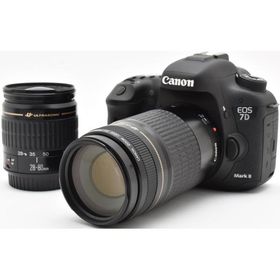キヤノン デジタル一眼レフ CANON EOS 7D Mark II ダブルズームキット 中古 新品SDカード ＆ Wi-Fiアダプター付き スマホに送れる 届いてすぐに使える